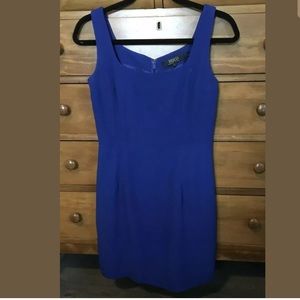 Bird Bruton Street Blue Fitted Dress, M Medium
